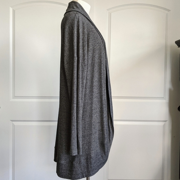 Cosabella Cadenza Robe Open Front Shawl Collar Cotton Mid-Thigh Charcoal M NWT - Picture 5 of 12